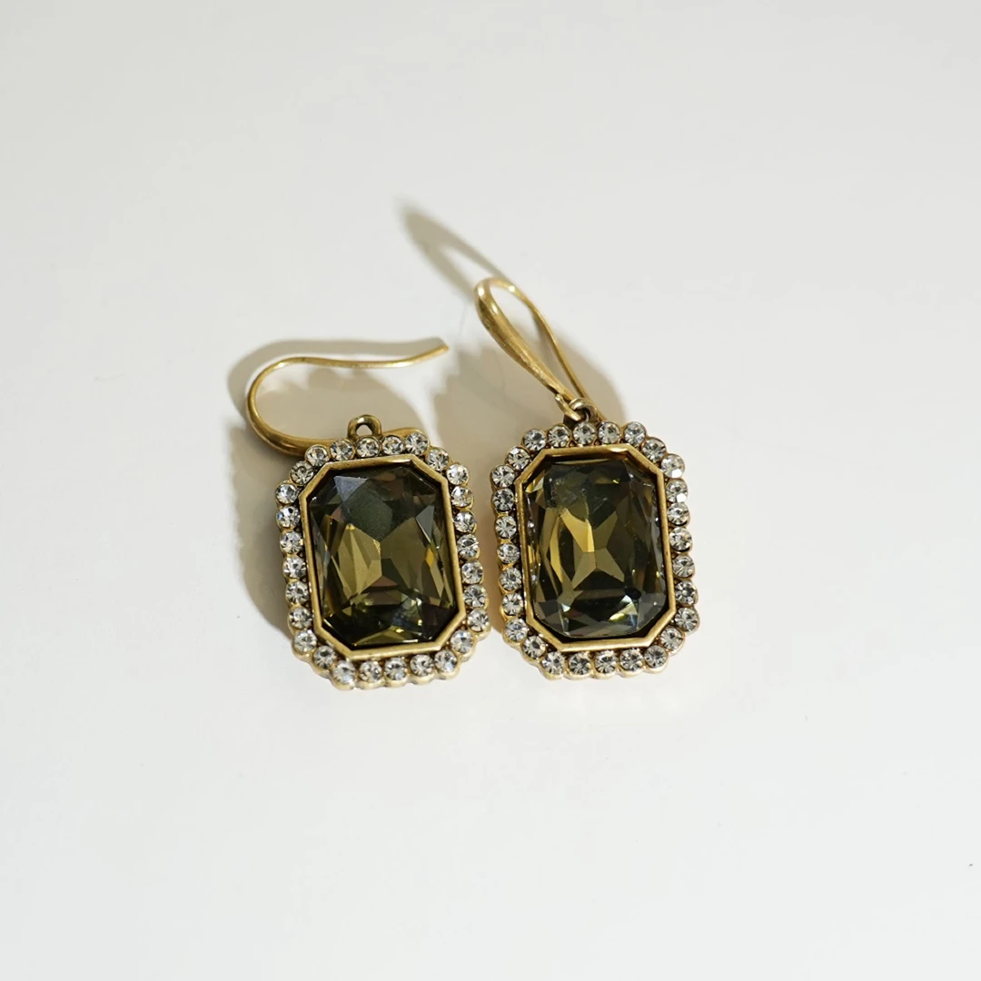 【然然王LA古藏】铜合金仿水晶耳饰 铜合金耳饰【WRR2081】