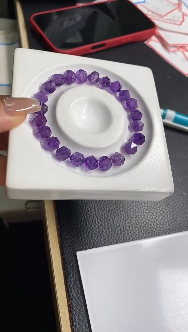 【闪购商品】紫晶散珠未镶嵌L251 紫水晶菱形8mm10个15元