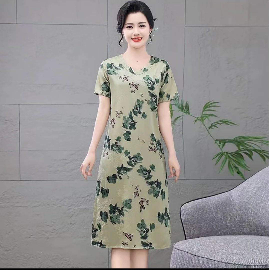 【撤柜断码甩】M1320女装连衣裙气质时尚夏季休闲百搭中长款裙子