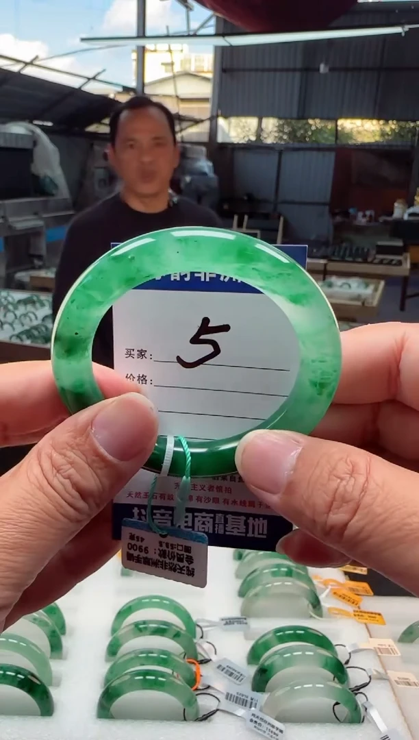 未镶嵌手镯石英质玉（非洲翠）54+