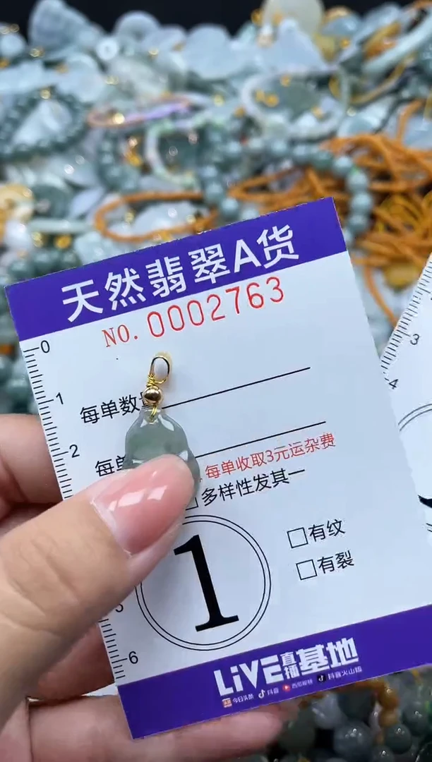 翡翠未镶嵌颈饰02763