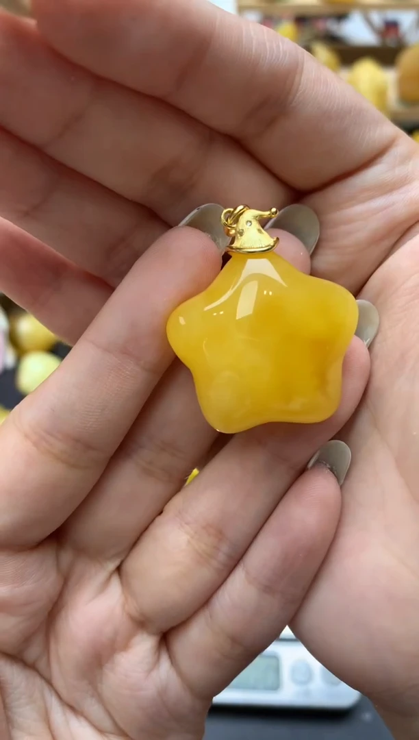 琥珀银S925镶嵌珠宝奇石005琥珀蜜蜡微瑕