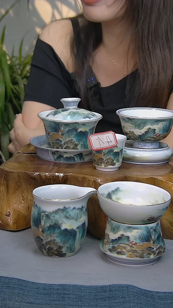 简装家用款9件套 白瓷陶瓷茶具