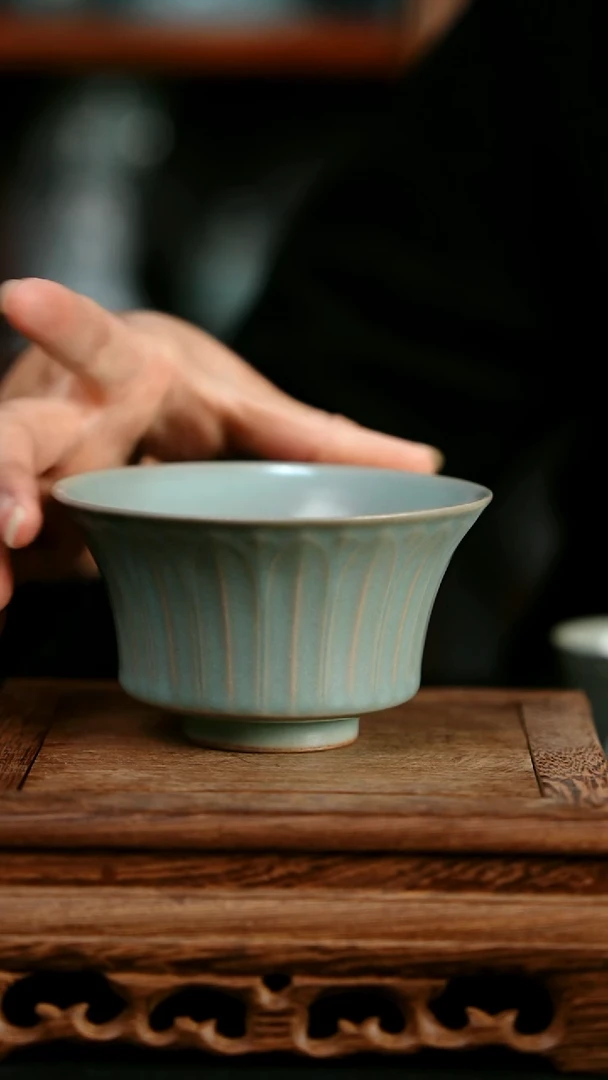杯子陶青霁汝窑仿古釉1111