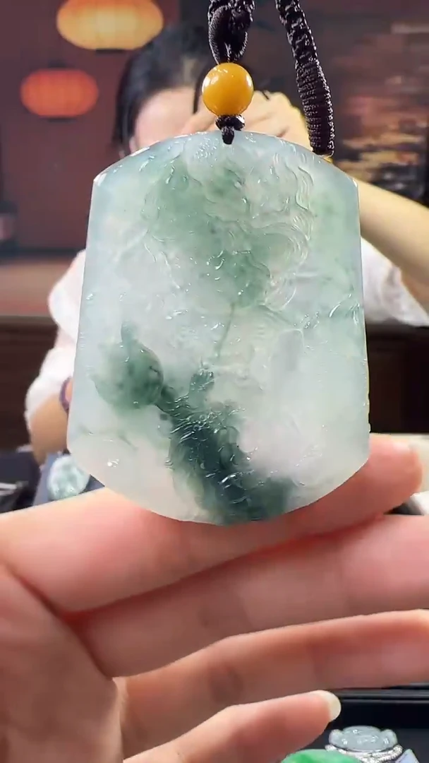 未镶嵌挂件翡翠龙牌