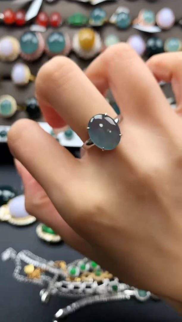 【闪购商品】翡翠戒指银S925镶嵌6357545