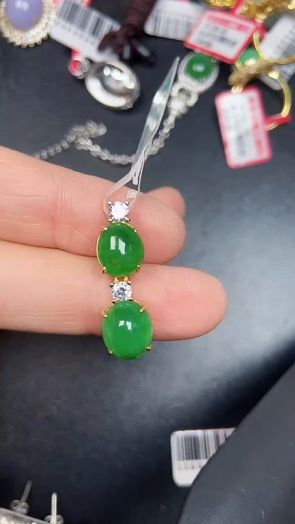 银S925镶嵌戒指翡翠2980