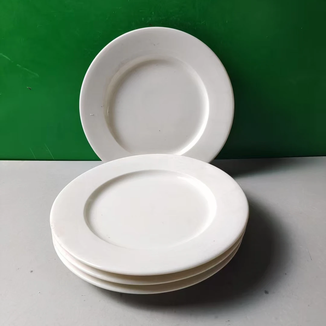 M1058 盘子4个（口径17，高2）陶瓷餐具 B15