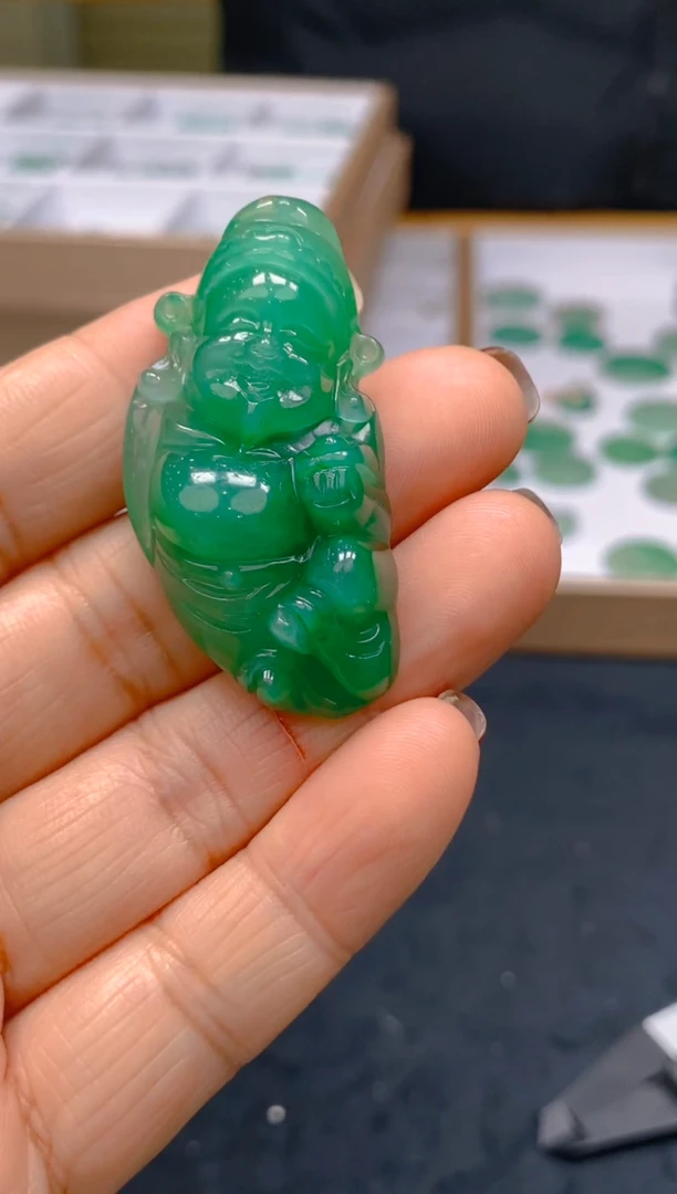 【闪购商品】石英质玉颈饰未镶嵌冰美人非洲翠，假一罚四029