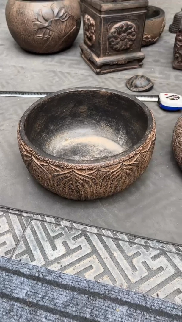 陶土【火山泥】莲韵盆