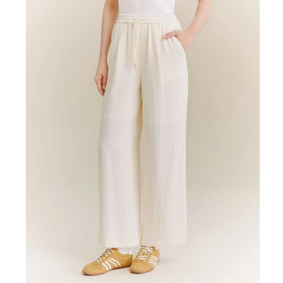 XII BASKET十二篮25夏新款抽绳松紧腰宽松直筒休闲裤7C05220010