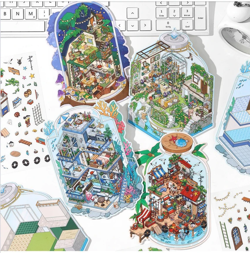 【Infeel.Me第九弹】造景沉浸式贴纸diy手工3d立体小屋微缩场景