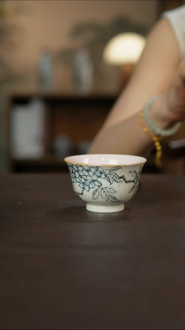 杯景德镇陶瓷杯碗柴烧多人微瑕