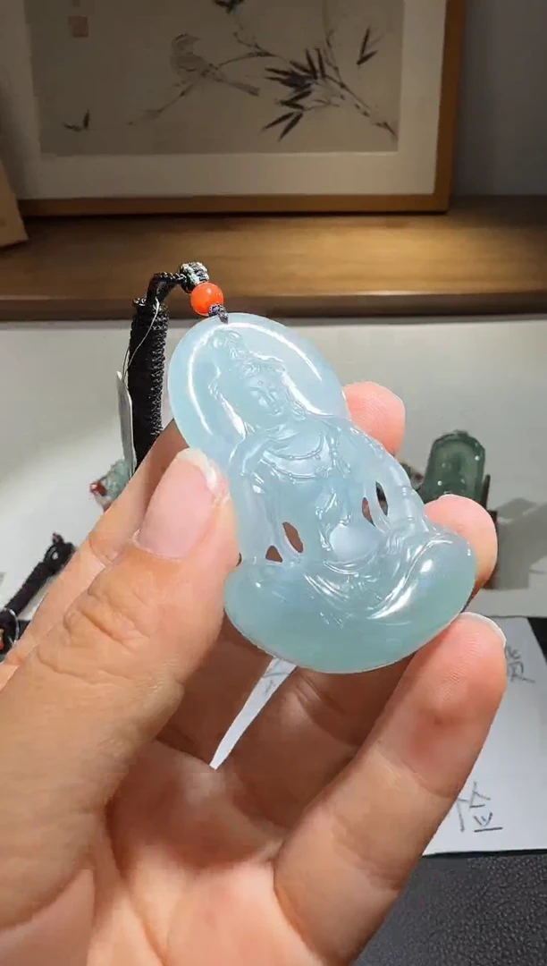 吊坠(不含链)未镶嵌翡翠观音