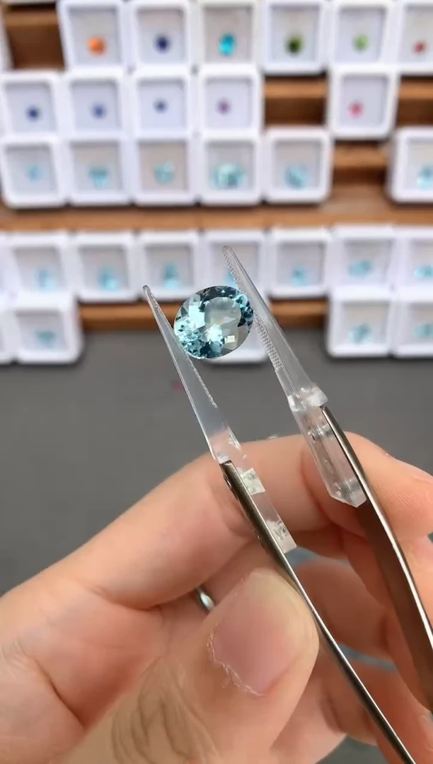 未镶嵌裸石定制海蓝宝石3.4ct 圣玛 01046