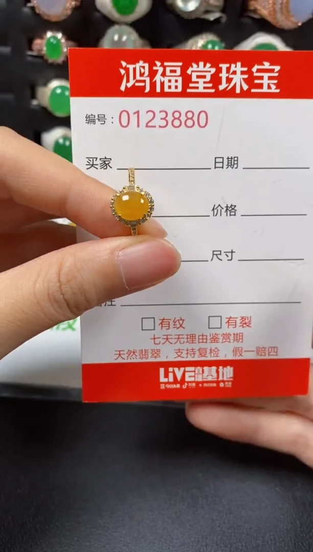 银S925镶嵌戒指翡翠3880