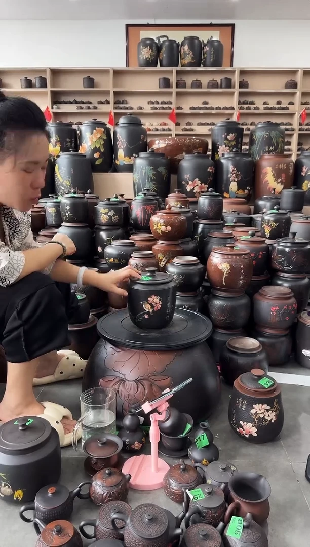 罐瑕疵 彩填 茶叶罐 655