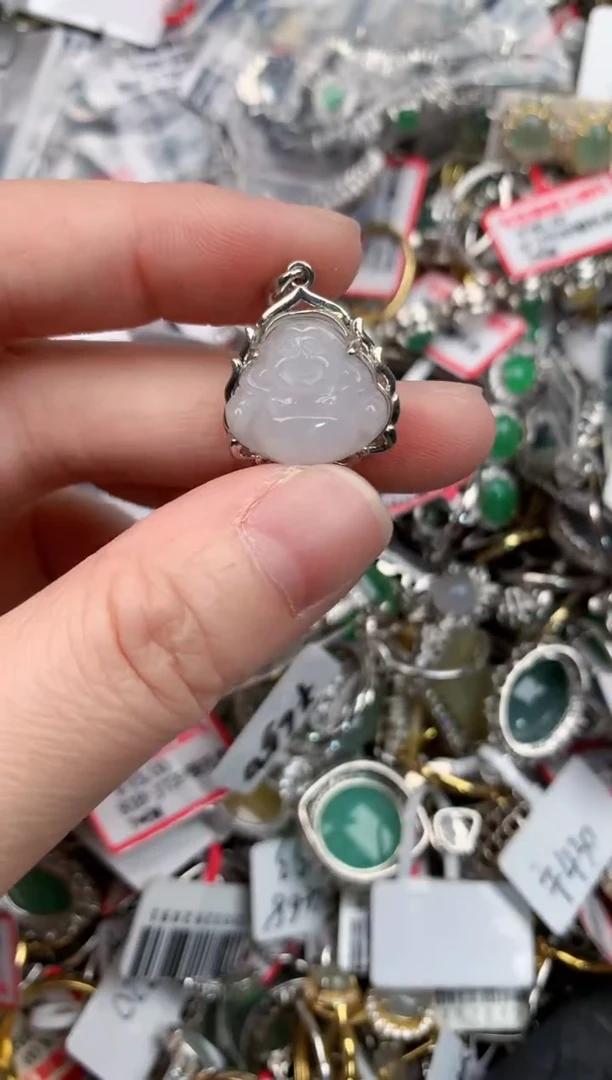 银S925镶嵌戒指翡翠333          2