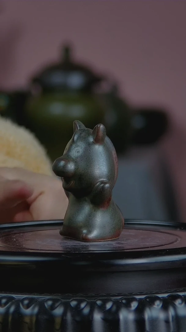 聂*景韵堂仿清茶叶末釉