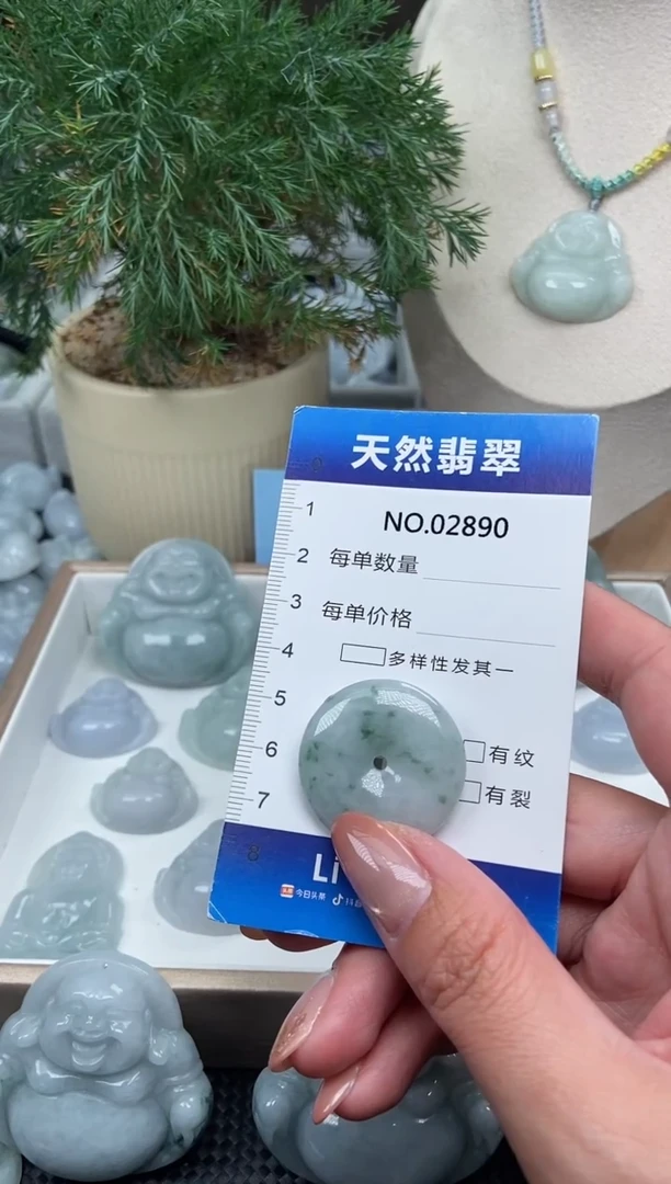 颈饰未镶嵌翡翠纯天然A货缅翡2890