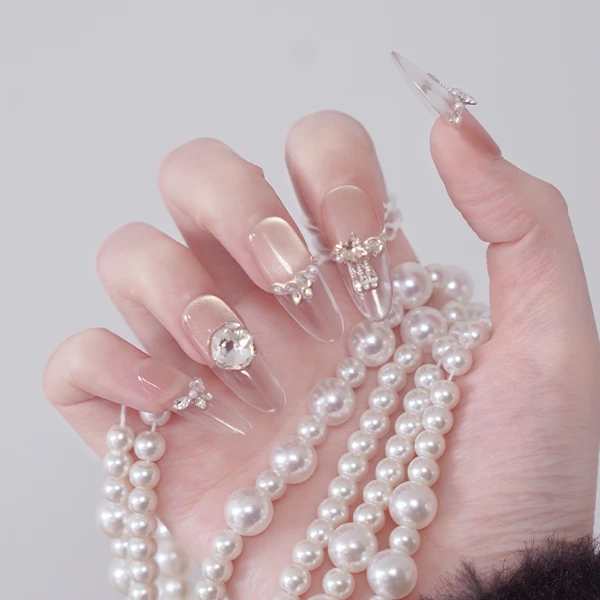 【月影浮光】初春纯欲氛围感白月光玻璃珠猫眼透明高级感纯手工穿戴