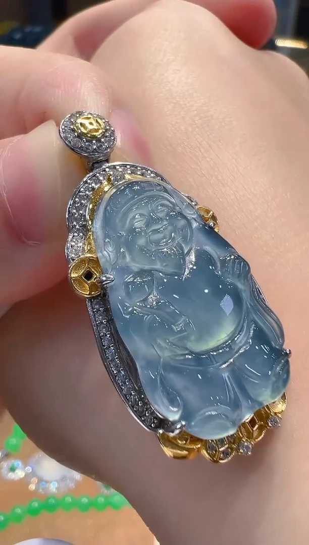 翡翠银S925镶嵌吊坠(不含链)多样性发其一