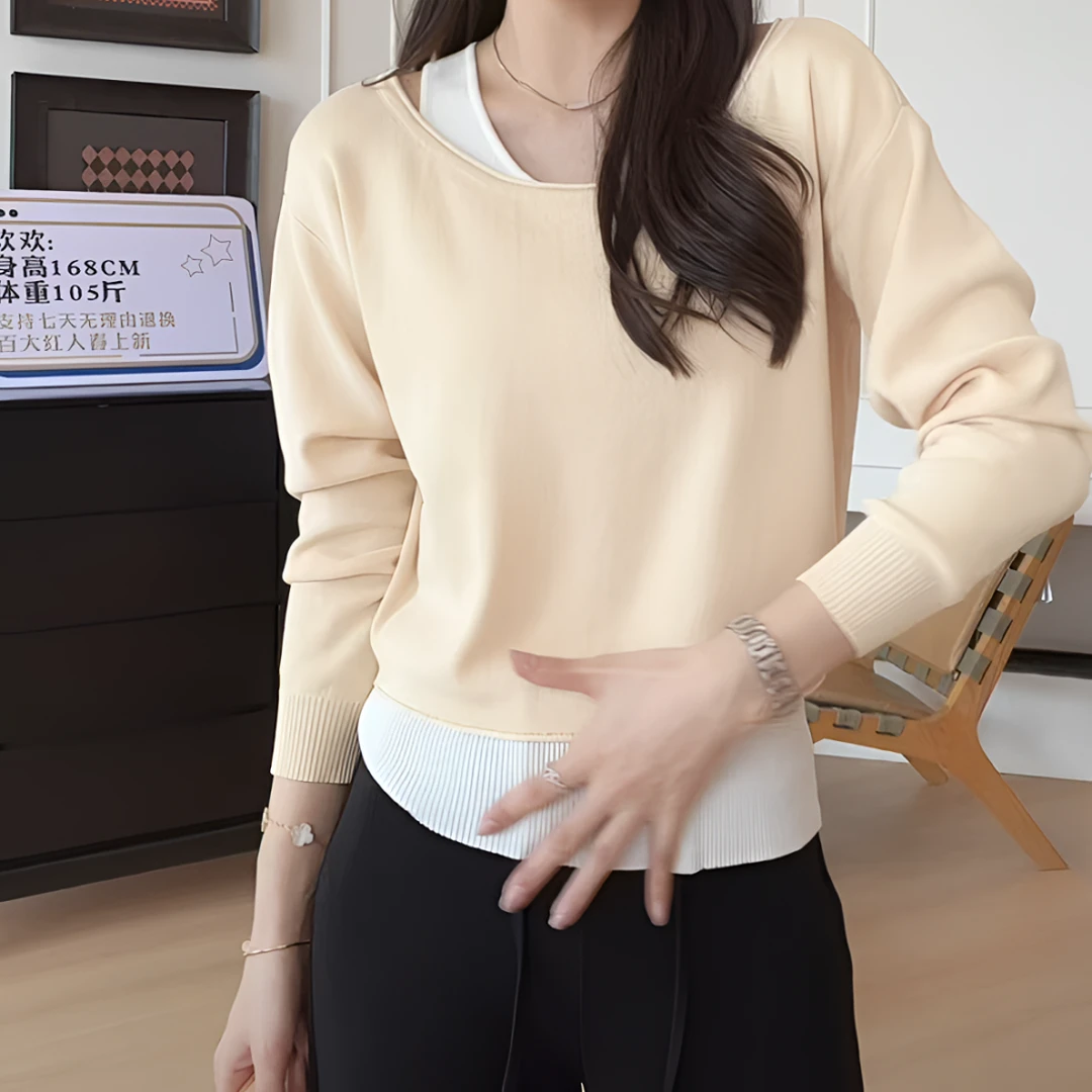 【YHH】春夏宽松时尚针织背心罩衫两件套-YHW50160