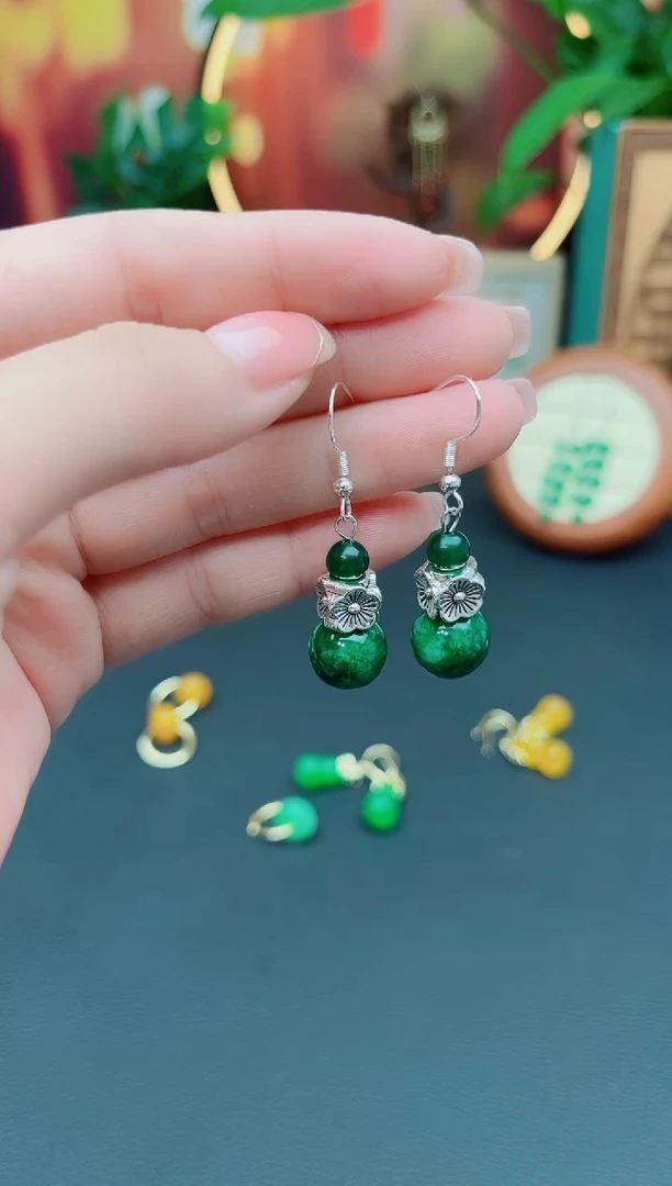 玛瑙/玉髓耳饰银S925镶嵌413