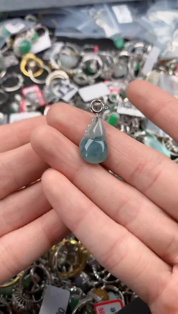 银S925镶嵌戒指翡翠666   9