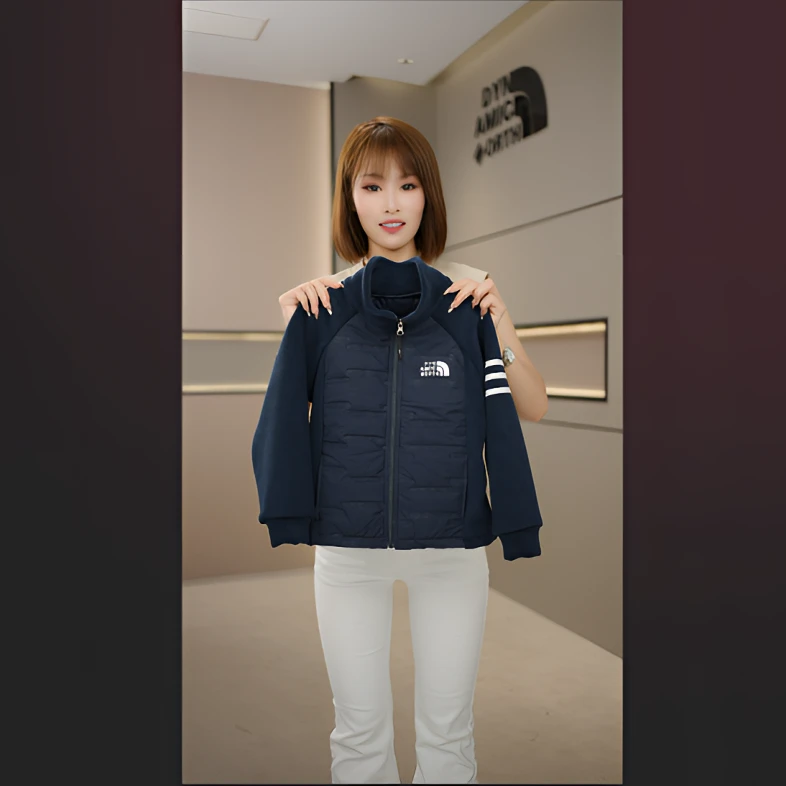 【动感北面】秋季新款拉链棉服儿童长袖休闲时尚洋气中大童防风拉链