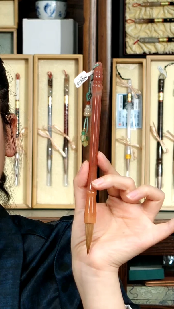 4号张小凤鸡血玉正东纯狼毫0.9*3.7