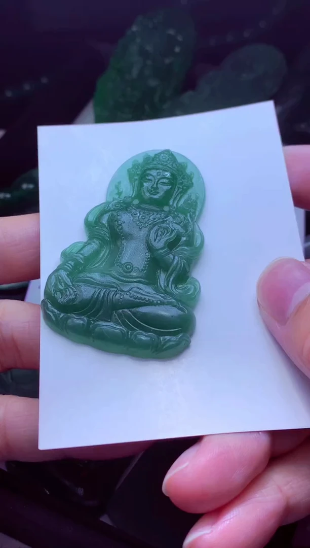 未镶嵌定制翡翠自*人天然缅甸翡翠A货毛货吊坠