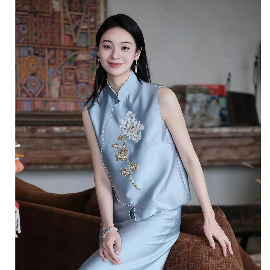 廷前观棠清欢马甲显瘦气质时尚复古中式古风新款国风新中式女装