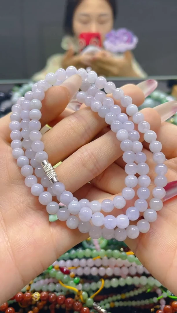 颈饰未镶嵌翡翠6MM/U/翡翠A货，一件也是批发价