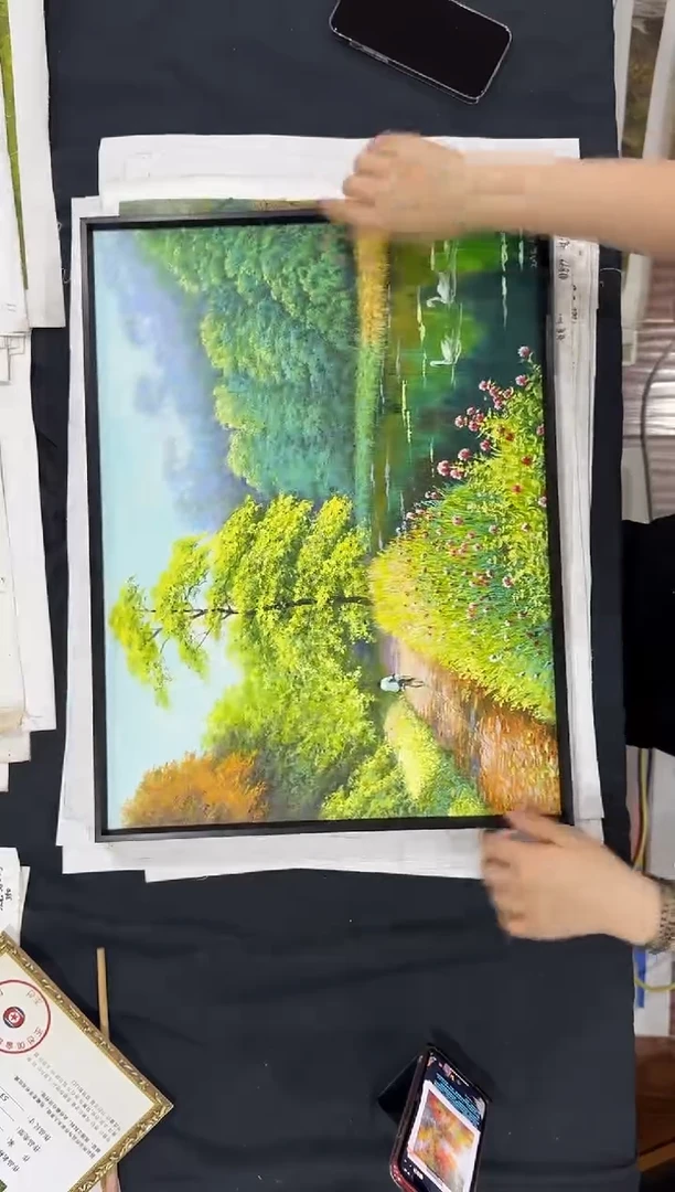 油画【原创·保真·带证书】朝鲜画家纯手绘油画--顺丰包邮--