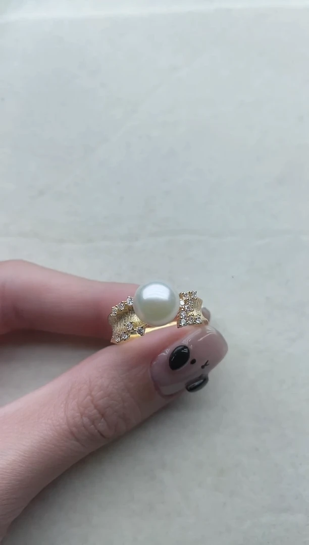 【闪购商品】海水珍珠戒指银S925镶嵌105