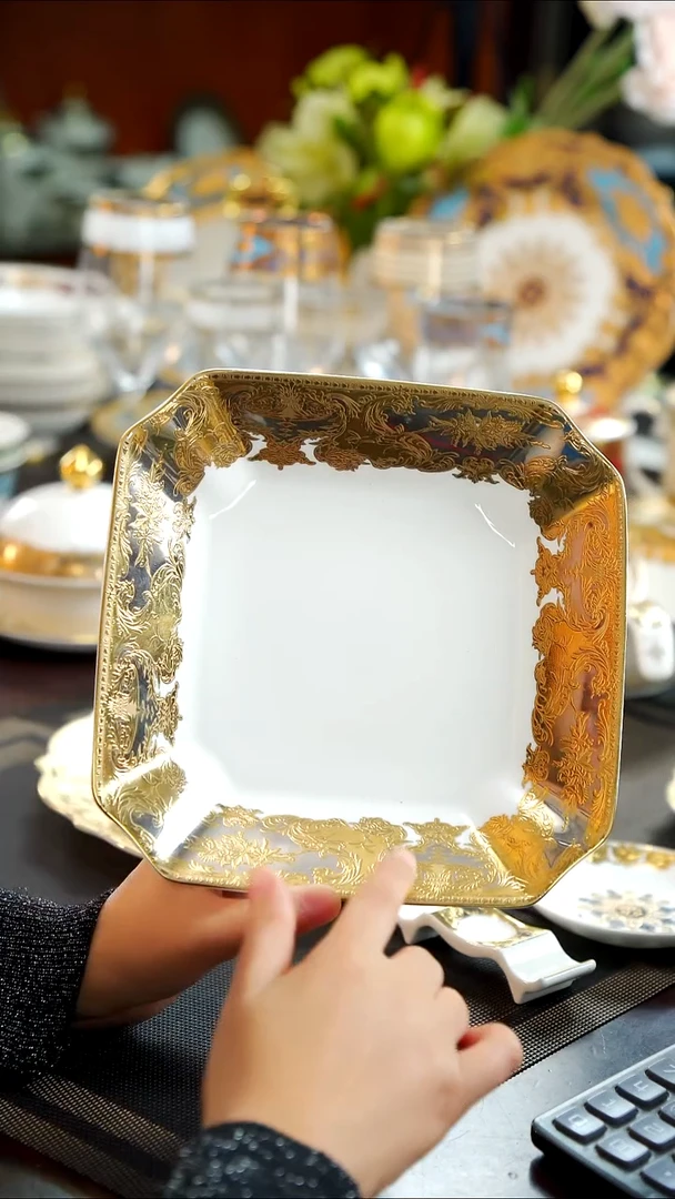 瓷片8寸方形菜盘1个  福利价