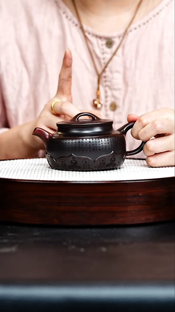 茶壶紫砂佛莲观山