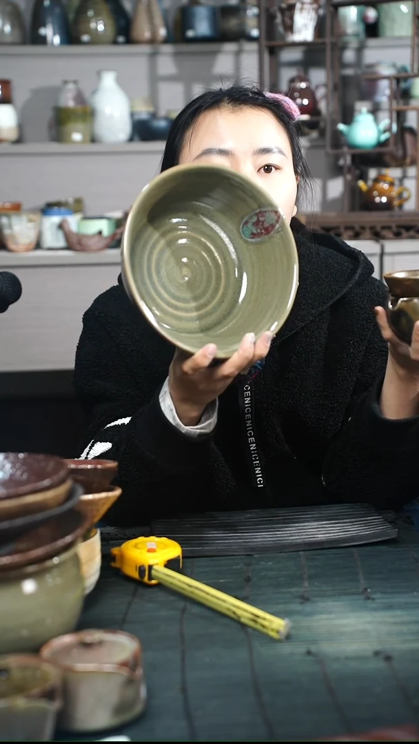 浪鬼家釉绘柴烧明*碗