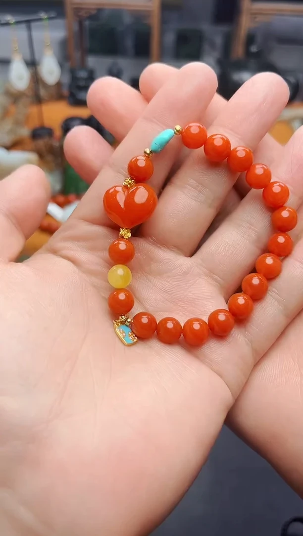 南红玛瑙手串未镶嵌手串