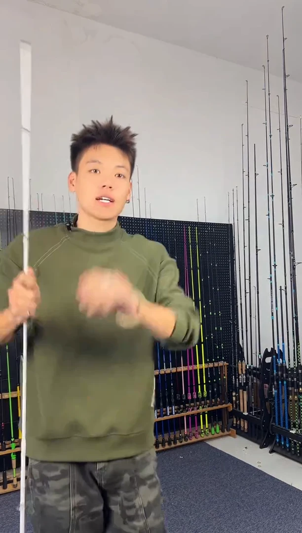 2.1m玻璃钢绿色迷彩1.8米直柄（瑕疵尾货竿，没有售后，介意勿拍）