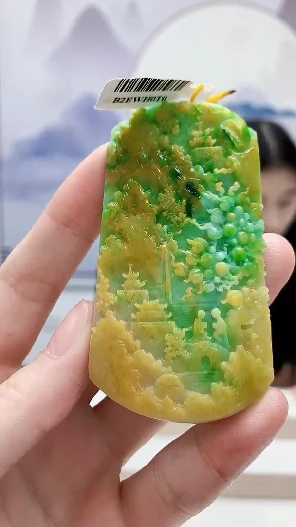 未镶嵌定制翡翠4812ry-毛货挂件60
