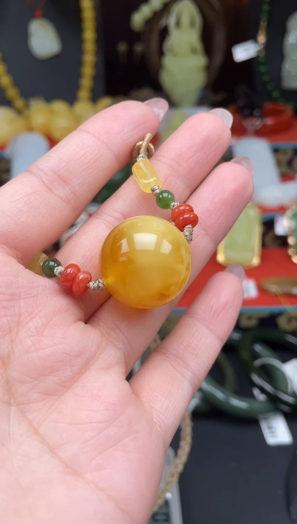 未镶嵌颈饰蜜蜡吊坠sm26