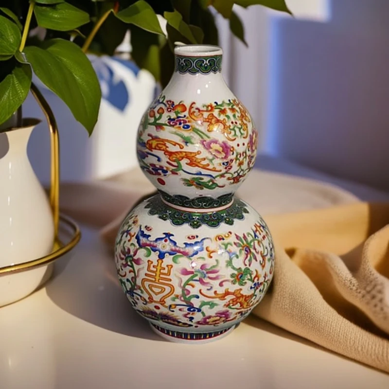 葫芦瓶摆件复古陶瓷