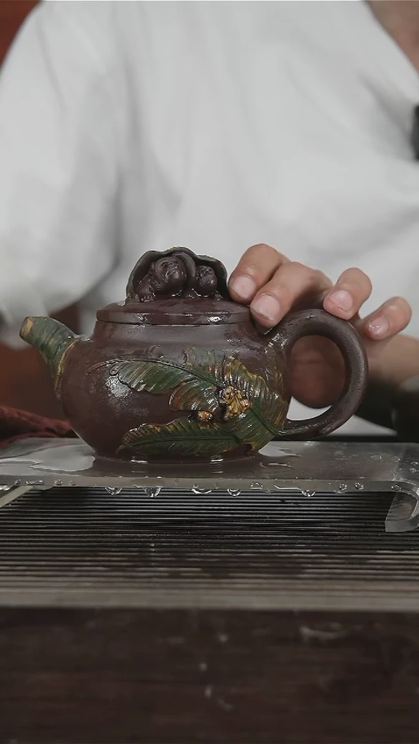 茶壶紫砂朱红章350CC95号