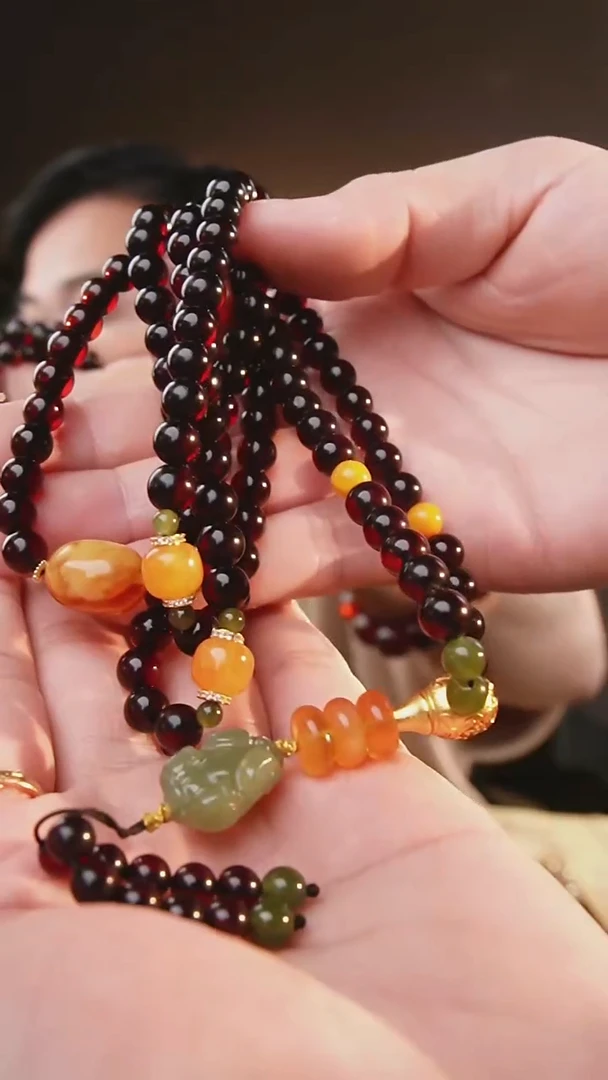 裸石琥珀未镶嵌7+翳珀108设计款