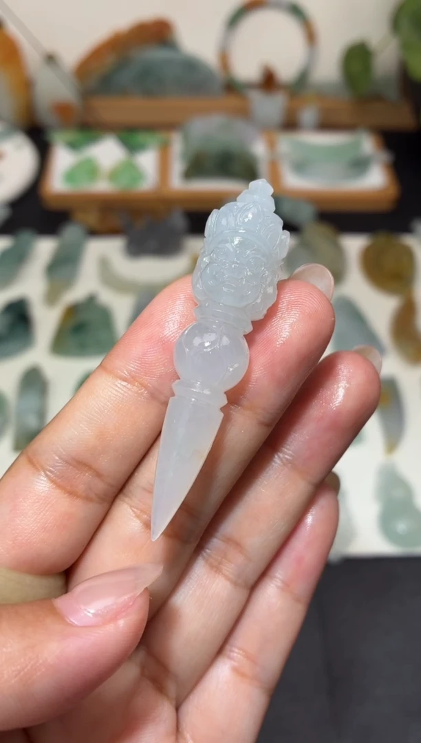 未镶嵌定制翡翠降魔杵