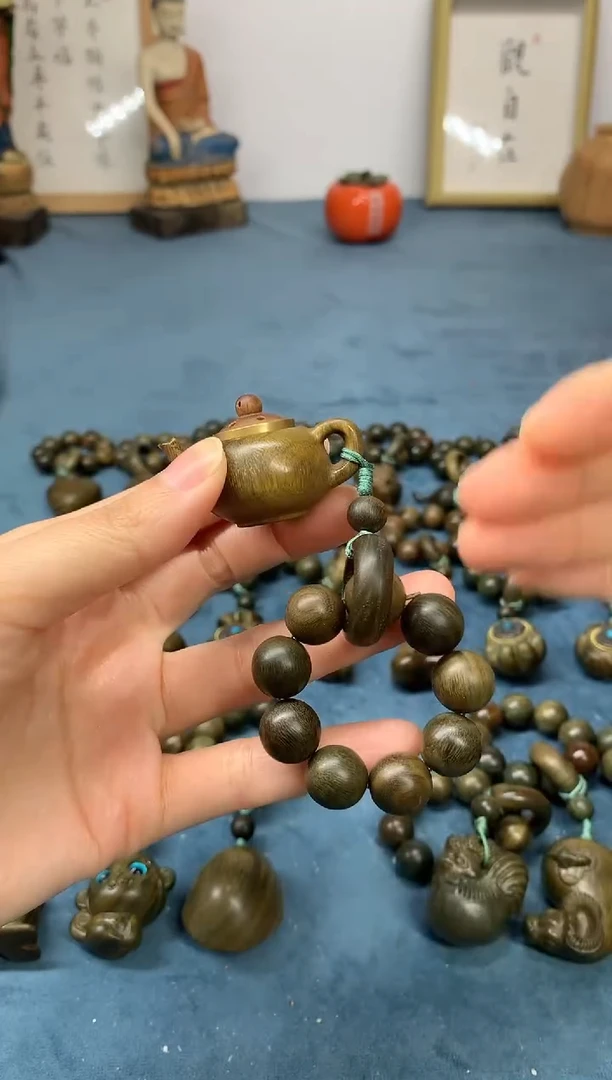 【闪购商品】维腊木（绿檀）把件把把壶香囊 送1瓶香丸