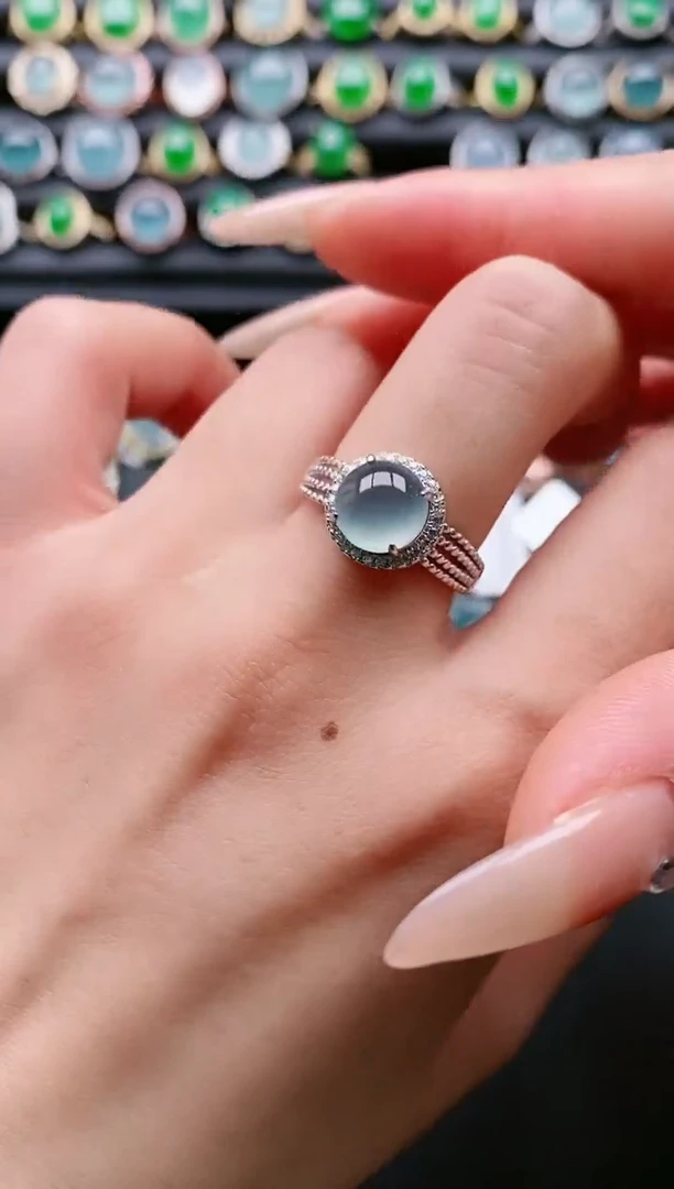 【闪购商品】翡翠戒指银S925镶嵌1111111111