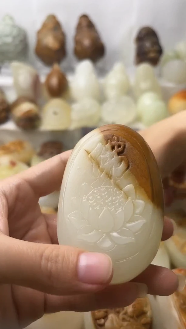 石材方解石棉纹正常不退换佛莲花